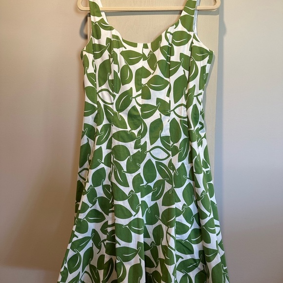 Nine West Green Leaf Print Dress - Picture 1 of 8